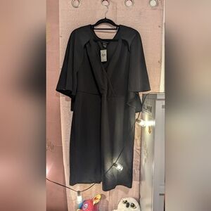 NWT Ashley Stewart‎ Cape Dress black size 22/24 plus size
